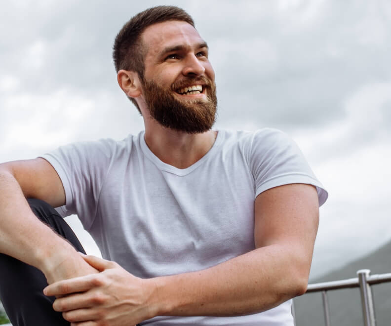 man smiling